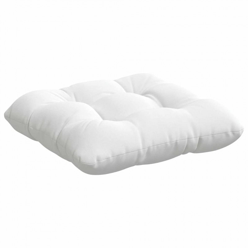Poduszki na siedziska 4 pcs Biały 45 x 45 x 12 cm tkanina