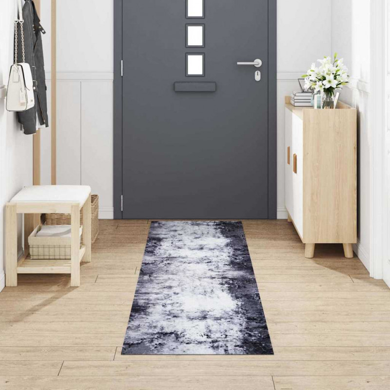 Dywan kuchenny Szary 300 x 60 cm Aksamit