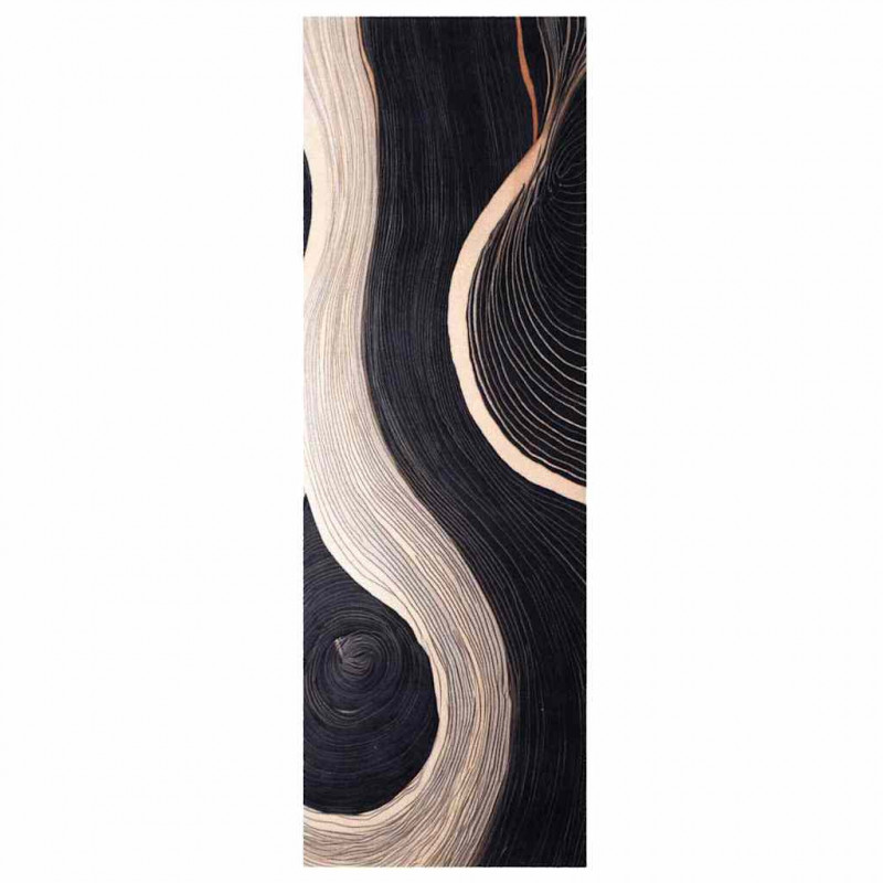 Dywan kuchenny Czarny 180 x 60 cm Aksamit