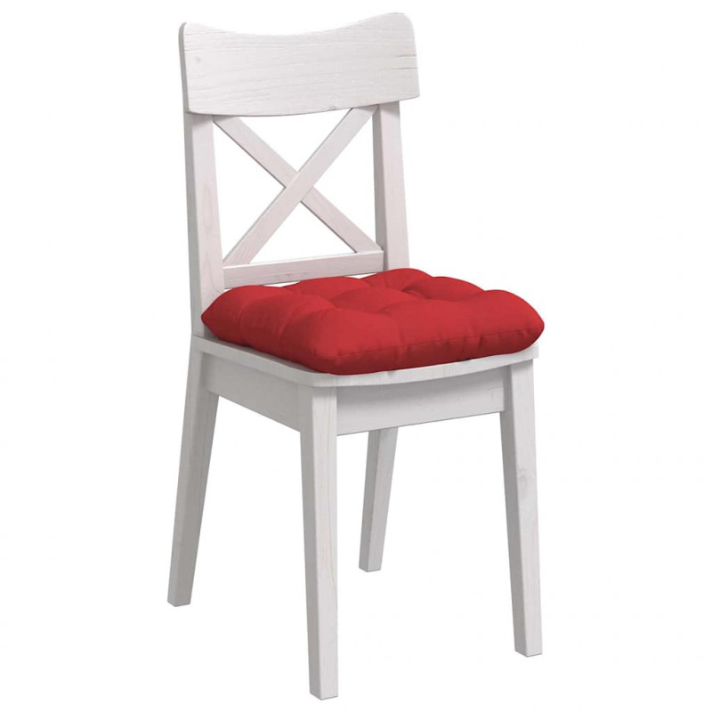 Poduszki na siedziska 4 pcs Czerwony 45 x 45 x 12 cm tkanina