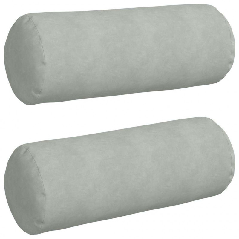 Poduszki Wałkowe 2 pcs Jasnoszary Ø 25 x 70 cm