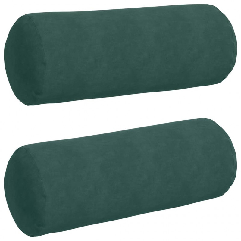 Poduszki Wałkowe 2 pcs Ciemna zieleń Ø 25 x 70 cm