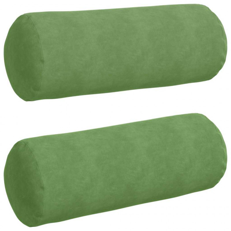 Poduszki Wałkowe 2 pcs Jasnozielony Ø 25 x 70 cm