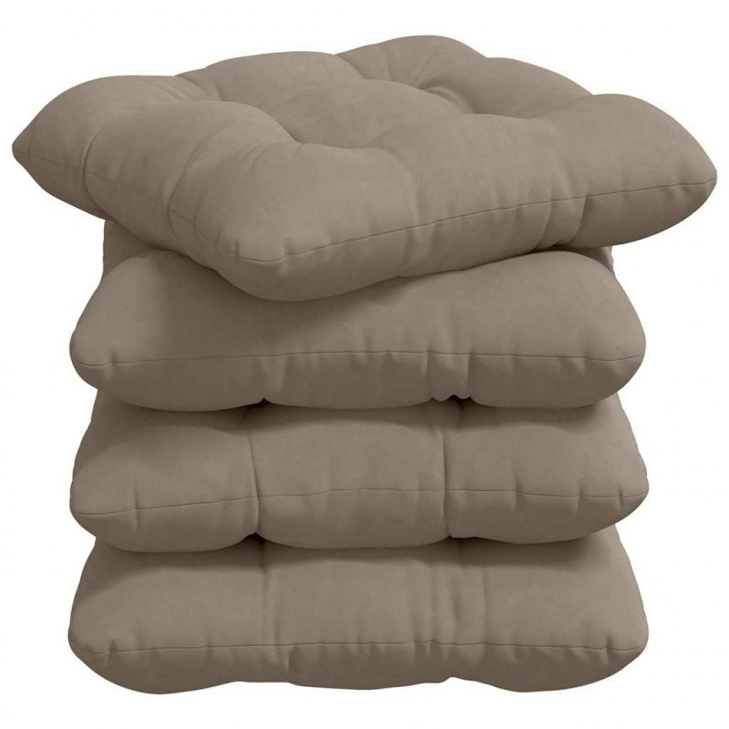 Poduszki na siedziska 4 pcs Ciemnoszary 45 x 45 cm