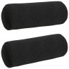 Poduszki Wałkowe 2 pcs Czarny Ø 25 x 70 cm Tkanina sztruksowa