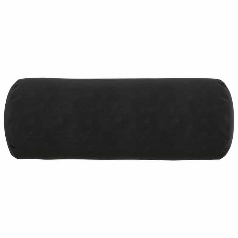 Poduszki Wałkowe 2 pcs Czarny Ø 25 x 70 cm Tkanina sztruksowa