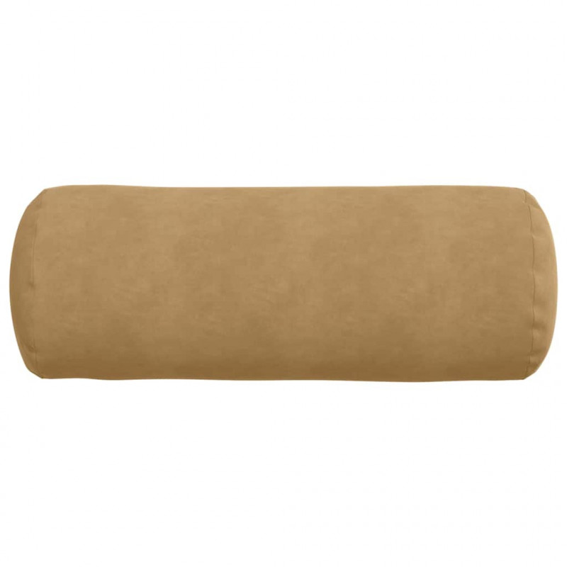 Poduszki Wałkowe 2 pcs Brązowy Ø 25 x 70 cm Tkanina sztruksowa