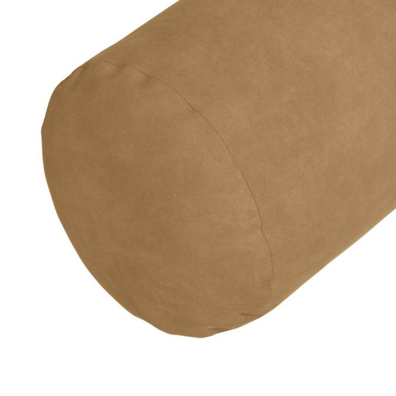 Poduszki Wałkowe 2 pcs Brązowy Ø 25 x 70 cm Tkanina sztruksowa