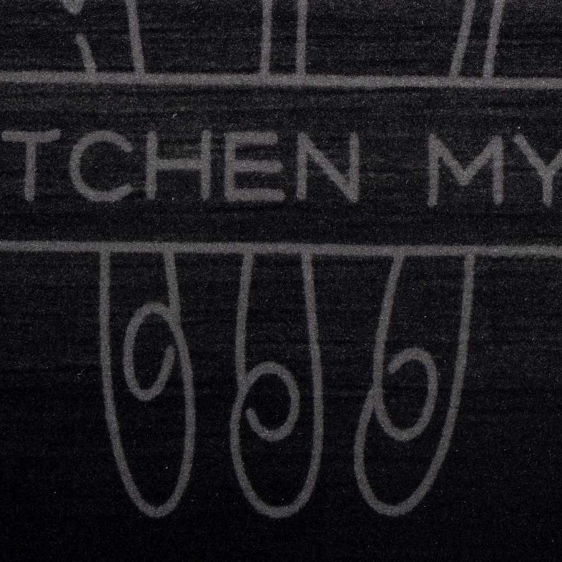 Dywan kuchenny Czarny 300 x 60 cm Aksamit