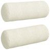 Poduszki Wałkowe 2 pcs Kremowy Ø 25 x 70 cm Tkanina sztruksowa
