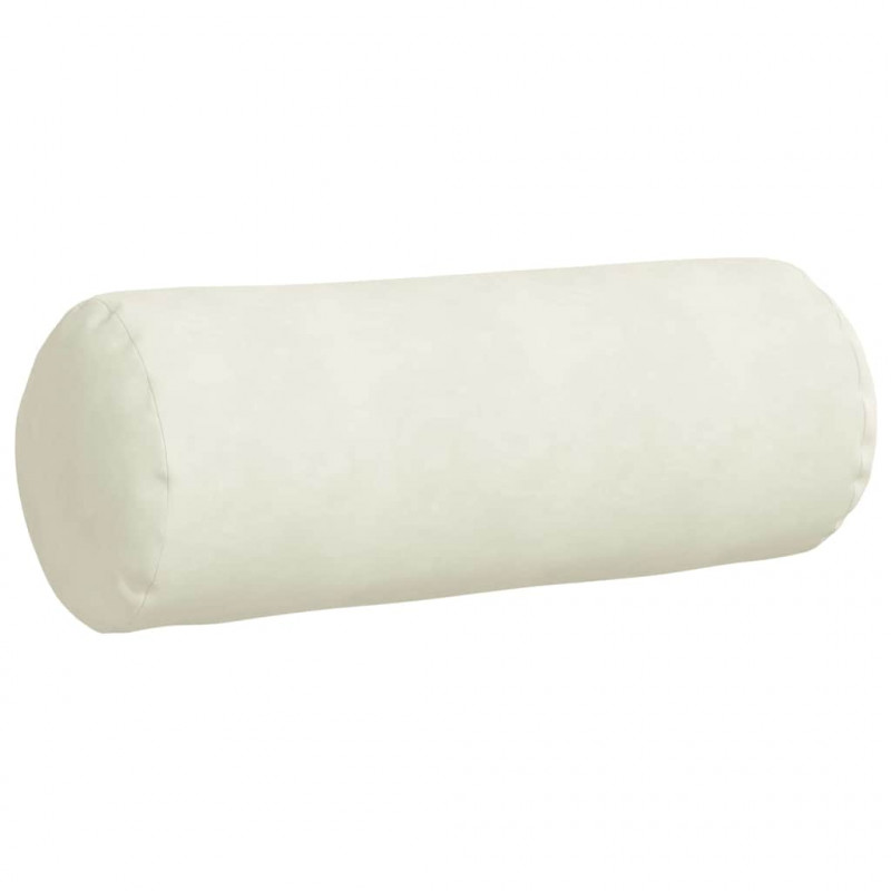 Poduszki Wałkowe 2 pcs Kremowy Ø 25 x 70 cm Tkanina sztruksowa