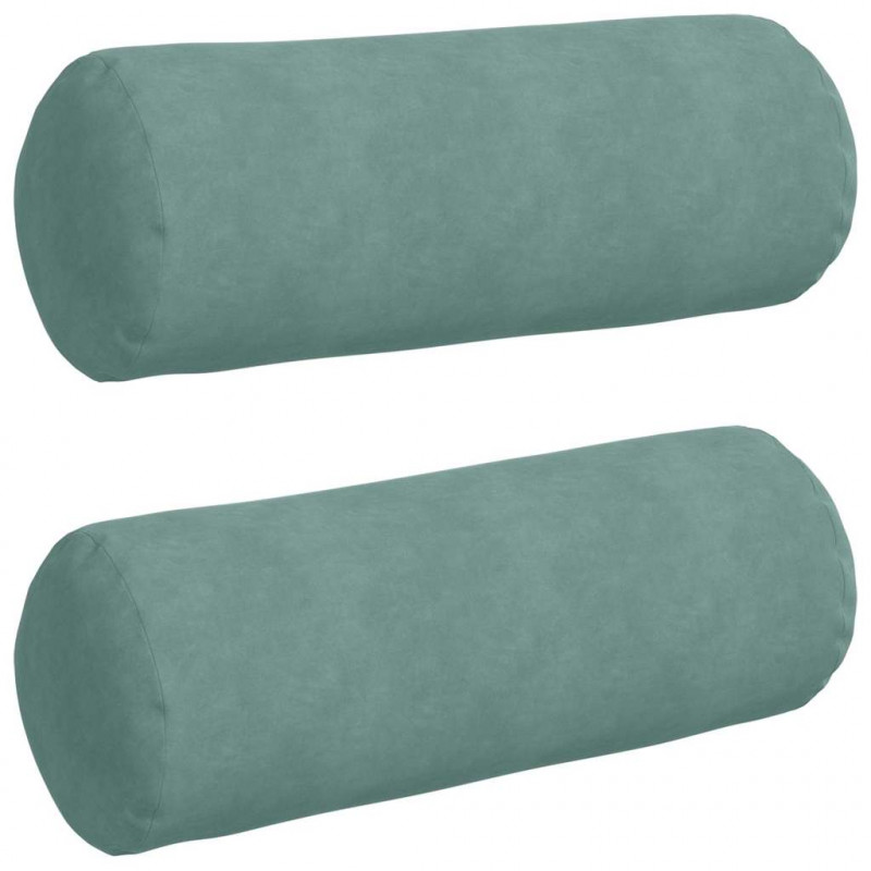 Poduszki Wałkowe 2 pcs Zielony morski Ø 25 x 70 cm