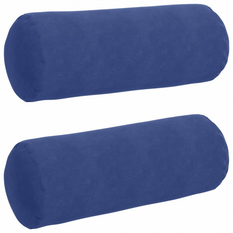 Poduszki Wałkowe 2 pcs Niebieski policyjny Ø 25 x 70 cm