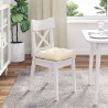 Poduszki na siedziska 4 pcs Kremowy 45 x 45 cm