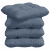 Poduszki na siedziska 4 pcs Niebieski 45 x 45 cm