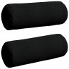 Poduszki Wałkowe 2 pcs Czarny Ø 25 x 70 cm Tkanina mikrofibrowa