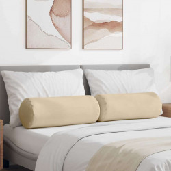 Poduszki Wałkowe 2 pcs Kremowy Ø 25 x 70 cm