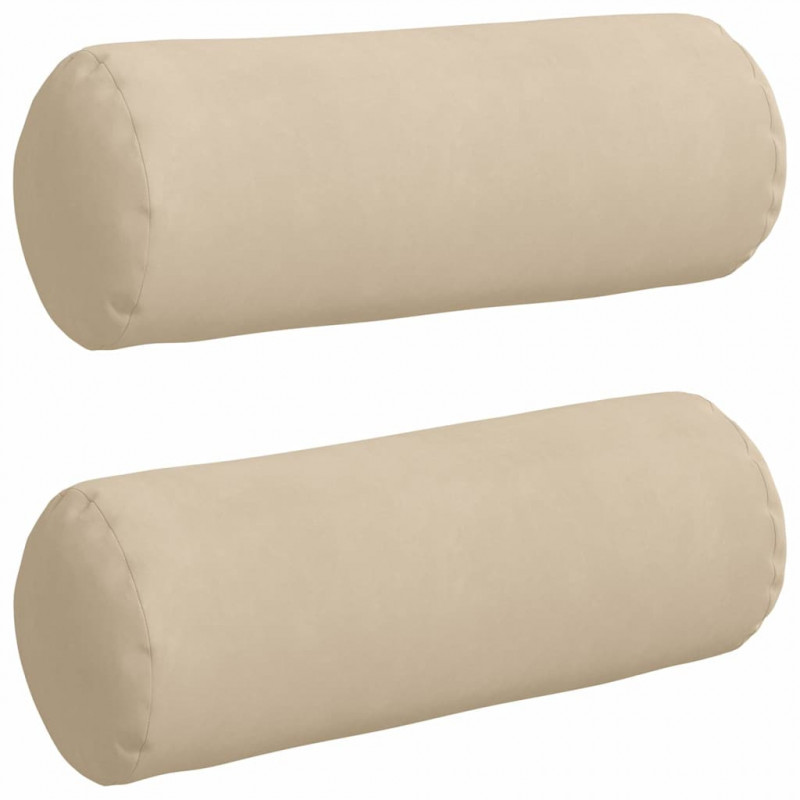 Poduszki Wałkowe 2 pcs Kremowy Ø 25 x 70 cm