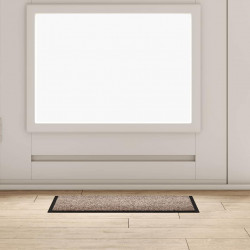 Dywanik drzwiowy Beżowy 60 x 40 x 1.2 cm Tkanina Teddy