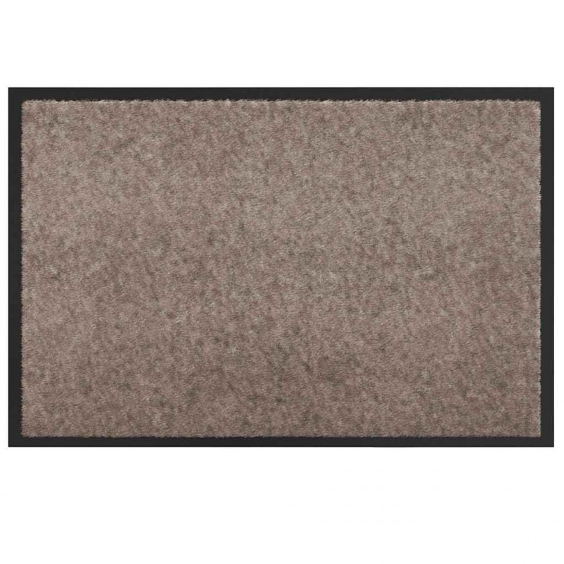 Dywanik drzwiowy Beżowy 60 x 40 x 1.2 cm Tkanina Teddy