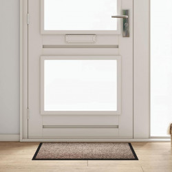 Dywanik drzwiowy Beżowy 60 x 40 x 1.2 cm Tkanina Teddy