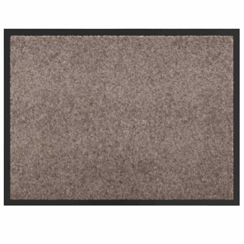Dywanik drzwiowy Beżowy 60 x 40 x 1.2 cm Tkanina Teddy