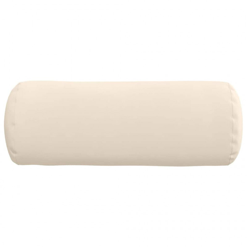 Poduszki Wałkowe 2 pcs Beżowy Ø 25 x 70 cm Tkanina mikrofibrowa
