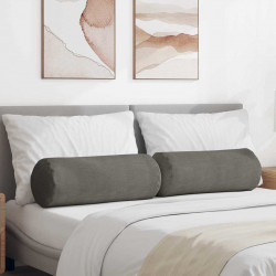 Poduszki Wałkowe 2 pcs Jasnoszary Ø 25 x 70 cm