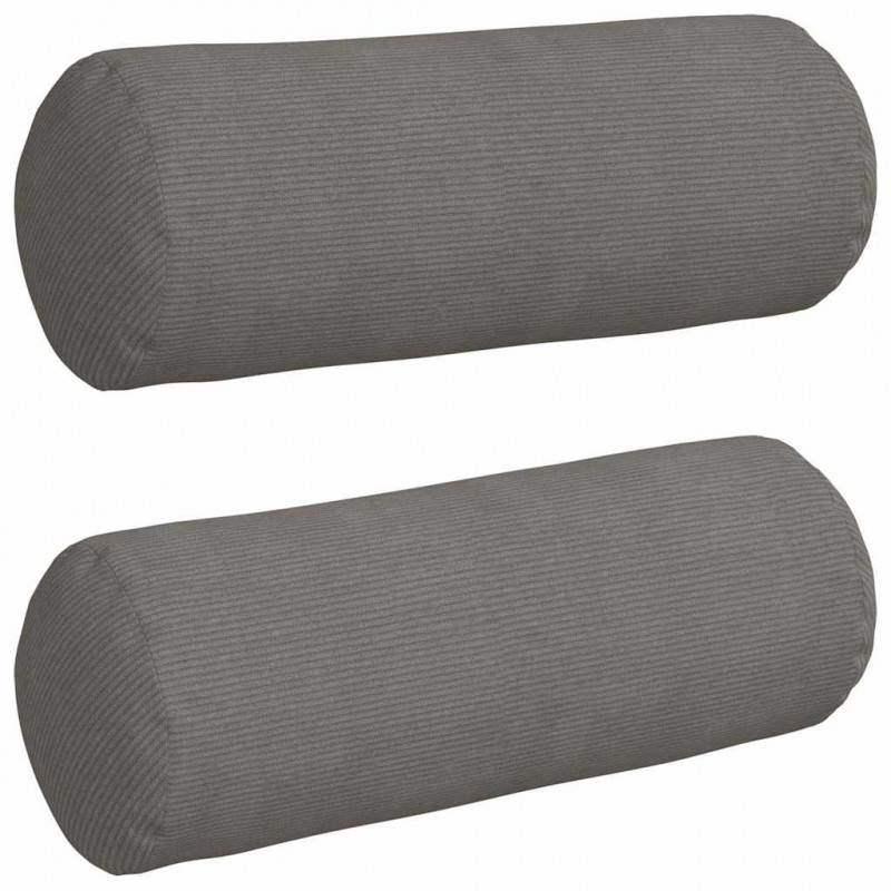 Poduszki Wałkowe 2 pcs Jasnoszary Ø 25 x 70 cm