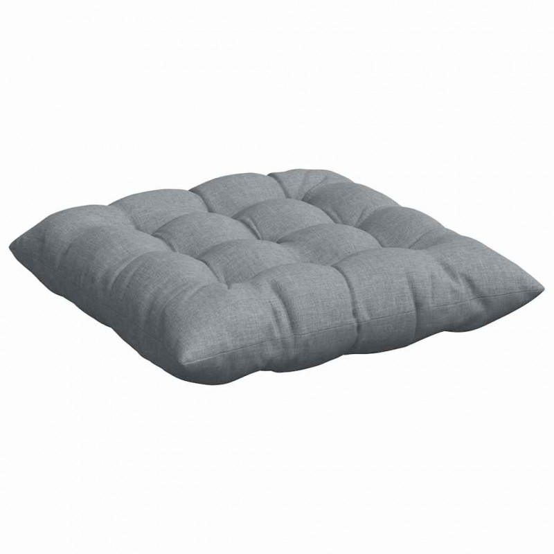 Poduszki na siedziska 4 pcs Jasnoszary 40 x 40 x 6 cm tkanina