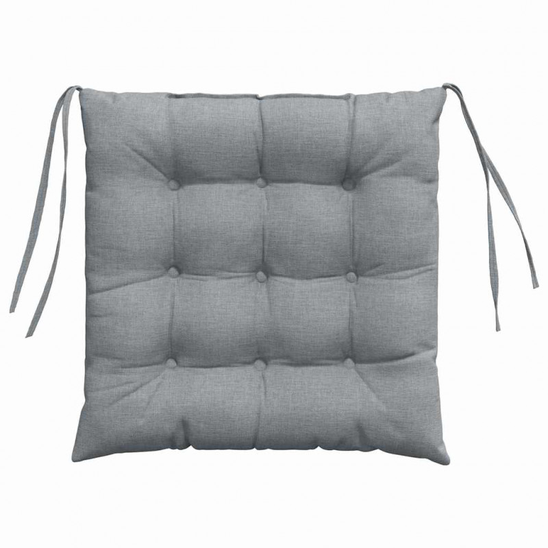 Poduszki na siedziska 4 pcs Jasnoszary 40 x 40 x 6 cm tkanina