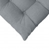 Poduszki na siedziska 4 pcs Jasnoszary 40 x 40 x 6 cm tkanina