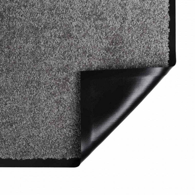 Dywanik drzwiowy Jasnoszary 60 x 40 x 1.2 cm Tkanina Teddy