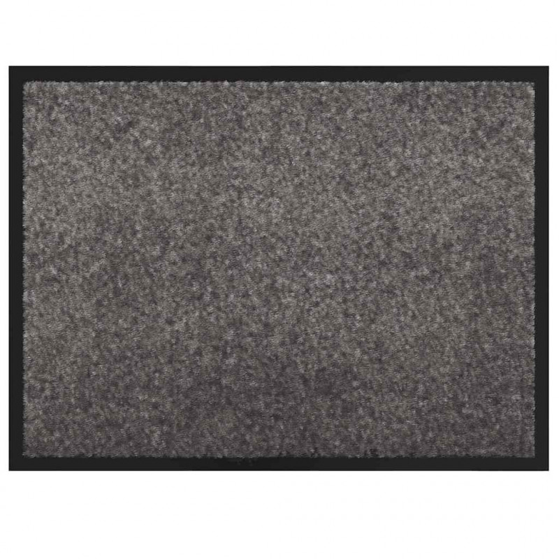 Dywanik drzwiowy Jasnoszary 60 x 40 x 1.2 cm Tkanina Teddy
