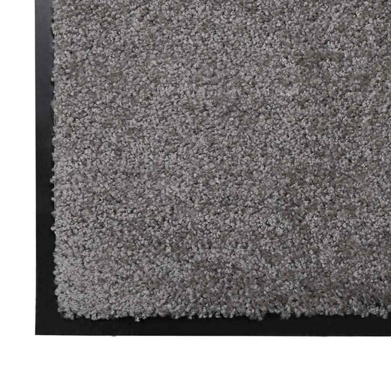 Dywanik drzwiowy Jasnoszary 60 x 40 x 1.2 cm Tkanina Teddy