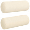 Poduszki Wałkowe 2 pcs Kremowy Ø 25 x 70 cm Tkanina sztruksowa