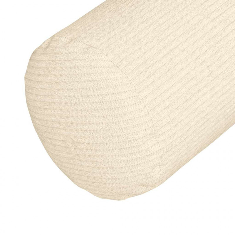 Poduszki Wałkowe 2 pcs Kremowy Ø 25 x 70 cm Tkanina sztruksowa