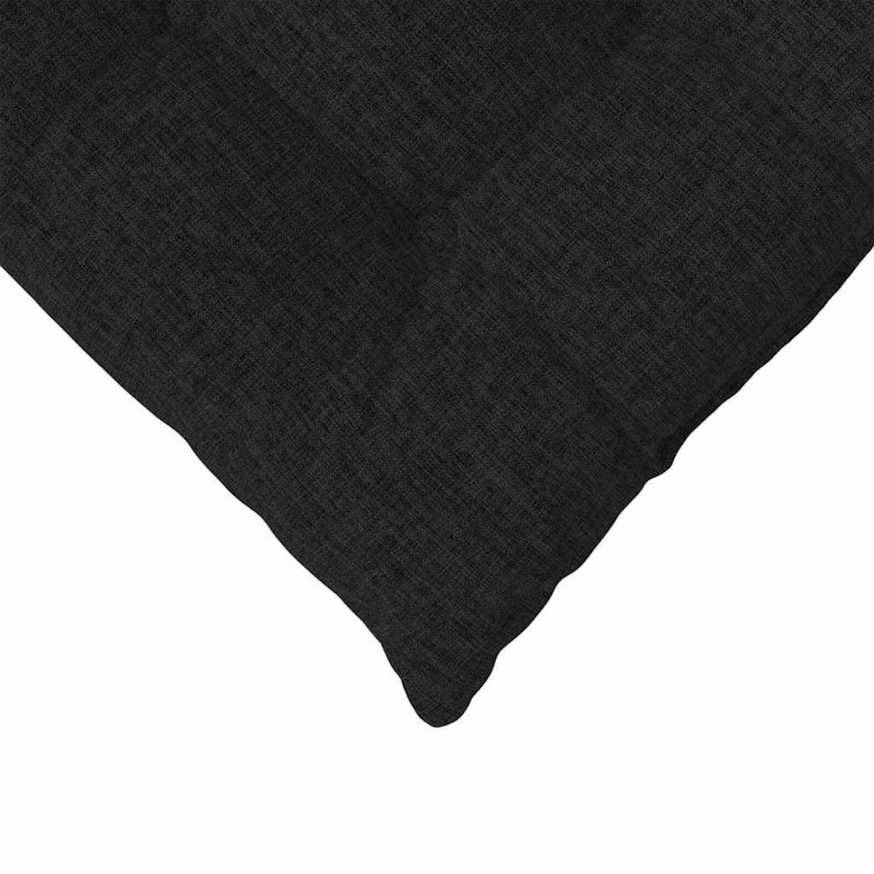 Poduszki na siedziska 4 pcs Czarny 40 x 40 x 6 cm tkanina