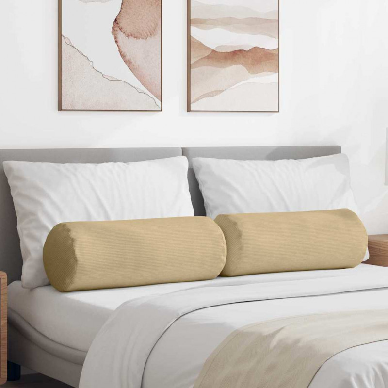 Poduszki Wałkowe 2 pcs Szary zielony Ø 25 x 70 cm