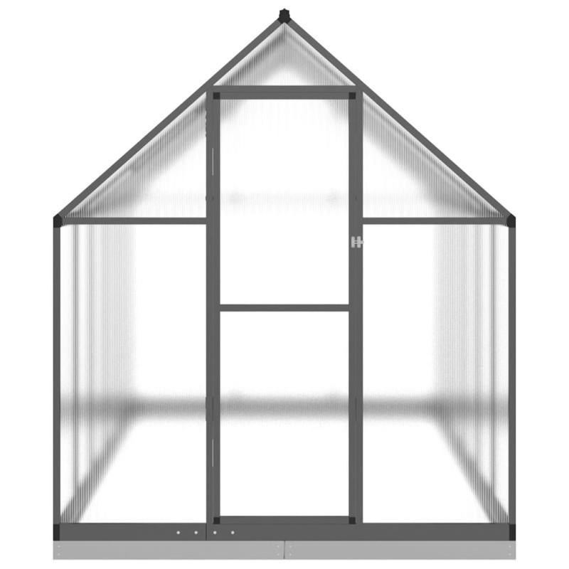 Szklarnia z ramą podstawy, antracyt, 334x169x202 cm, aluminium