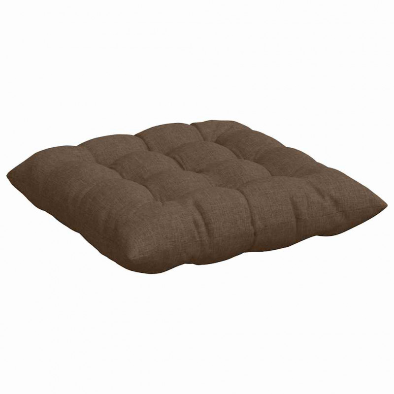 Poduszki na siedziska 4 pcs Brązowy 40 x 40 x 6 cm tkanina