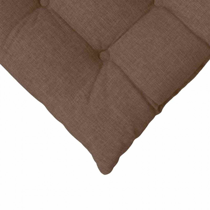 Poduszki na siedziska 4 pcs Brązowy 40 x 40 x 6 cm tkanina