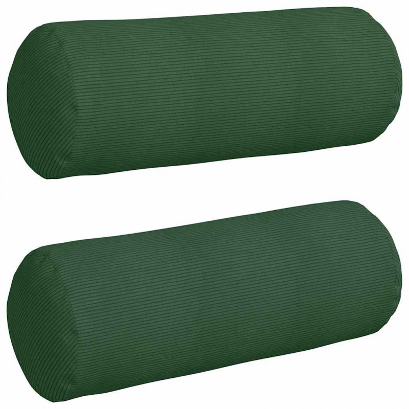 Poduszki Wałkowe 2 pcs Ciemna zieleń Ø 25 x 70 cm