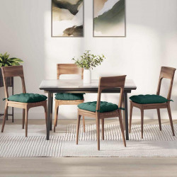 Poduszki na siedziska 4 pcs Ciemna zieleń 40 x 40 x 6 cm