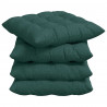Poduszki na siedziska 4 pcs Ciemna zieleń 40 x 40 x 6 cm