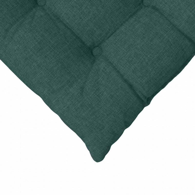 Poduszki na siedziska 4 pcs Ciemna zieleń 40 x 40 x 6 cm