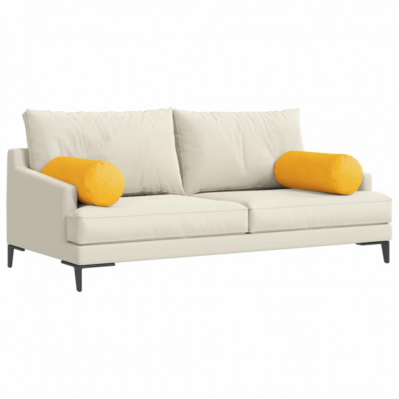 Poduszki Wałkowe 2 pcs Jasnożółty Ø 25 x 70 cm