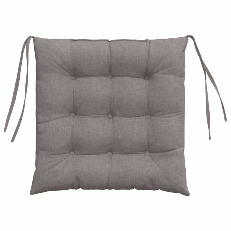 Poduszki na siedziska 4 pcs Ciemnoszary 40 x 40 x 6 cm tkanina
