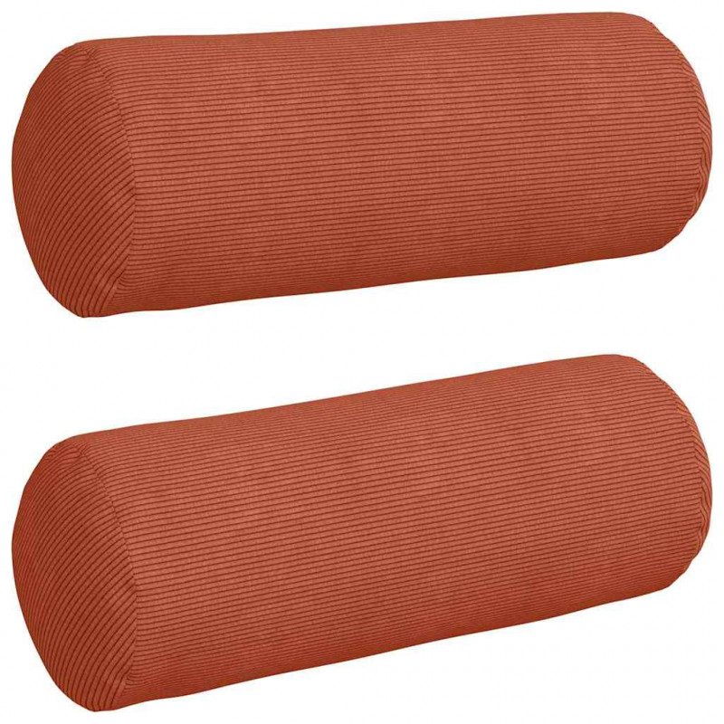 Poduszki Wałkowe 2 pcs Czerwono-pomarańczowy Ø 25 x 70 cm