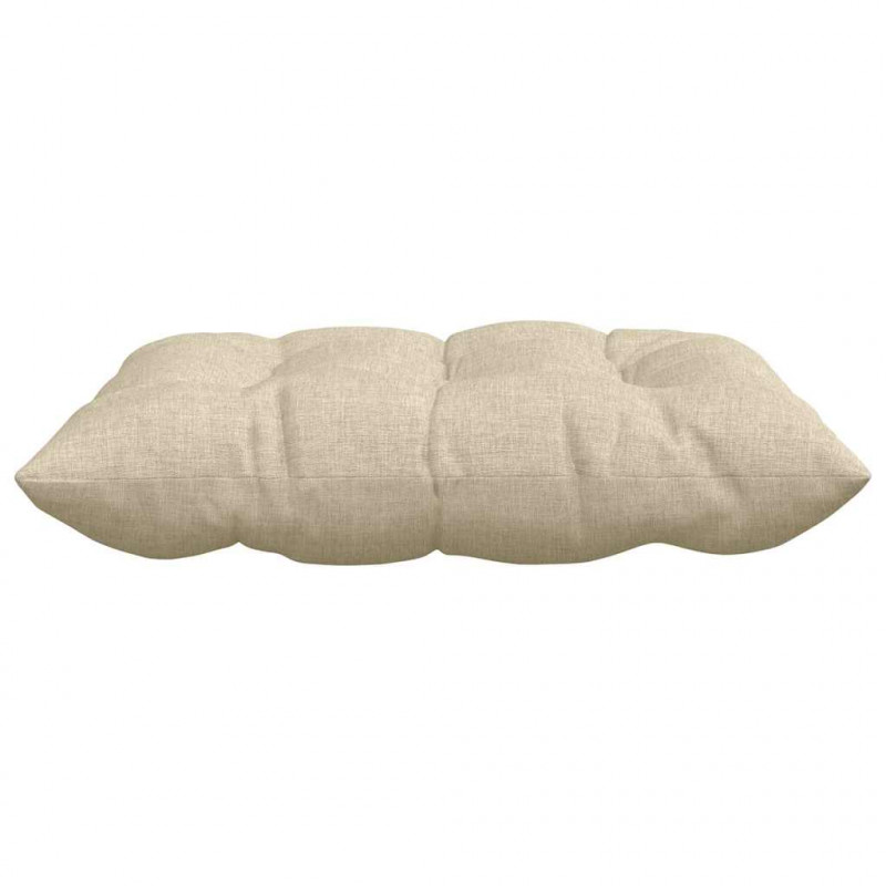 Poduszki na siedziska 4 pcs Kremowy 40 x 40 x 6 cm tkanina